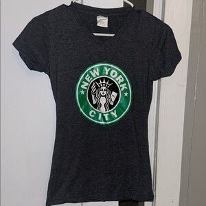 New York City Starbucks Vneck Tee